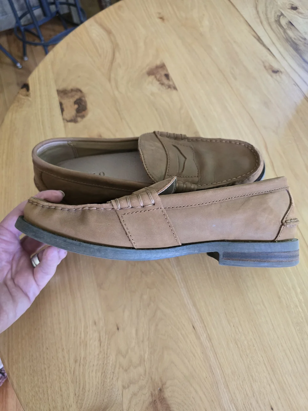 O Polo by Ralph Lauren Men’s Brown Leather Penny Loafers Size 9.5D